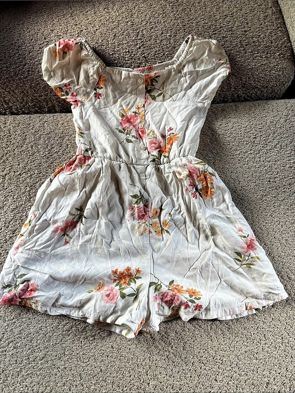 Old Navy Girls Floral Romper White & Pink Medium (8)